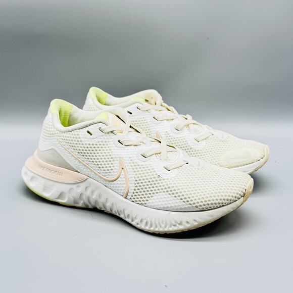 Nike Shoes Womens 6.5 White Renew Run Athletic Running Sneakers Lace Up Comfort - Picture 2 of 12